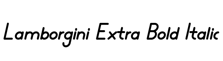 Lamborgini Extra Bold Italic  font caratteri gratis