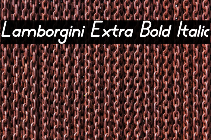 Lamborgini Extra Bold Italic Example 3