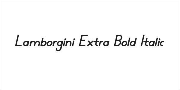 Lamborgini Extra Bold Italic Logo