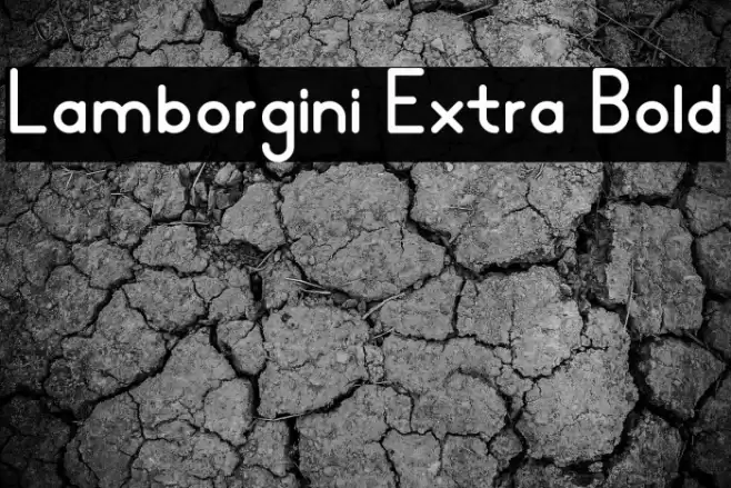 Lamborgini Extra Bold Font examples