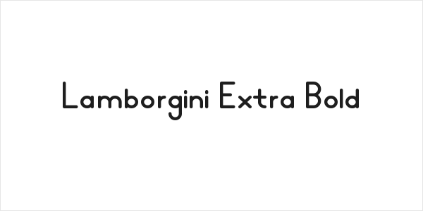 Lamborgini Extra Bold Logo