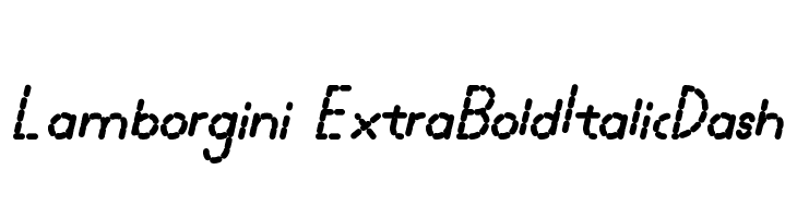 Lamborgini ExtraBoldItalicDash  Free Fonts Download