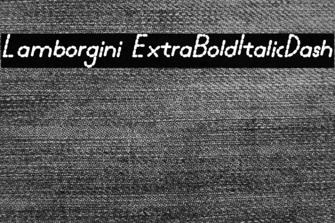Lamborgini ExtraBoldItalicDash Font examples