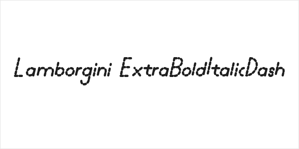 Lamborgini ExtraBoldItalicDash Logo