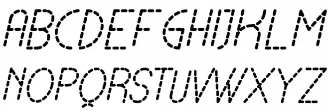 Lamborgini Italic Dash Caratteri MAIUSCOLE