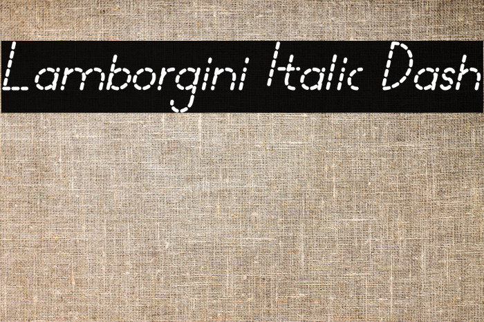 Lamborgini Italic Dash Example 1