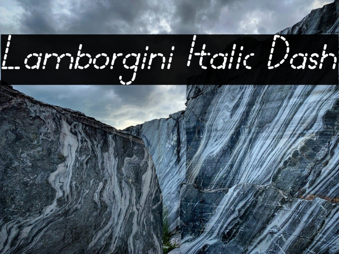 Lamborgini Italic Dash Example 2