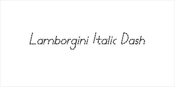 Lamborgini Italic Dash Logo