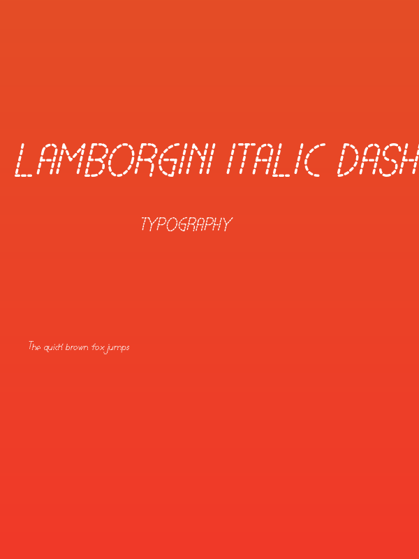 Lamborgini Italic Dash Poster