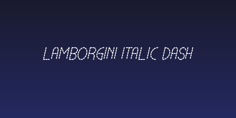 Lamborgini Italic Dash Social Header