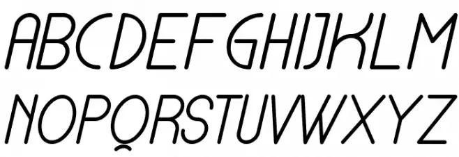Lamborgini Italic फ़ॉन्ट अपरकेस