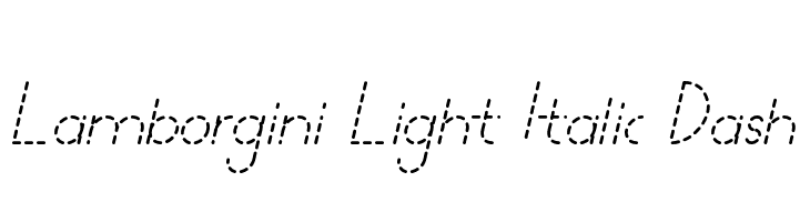 Lamborgini Light Italic Dash  Free Fonts Download