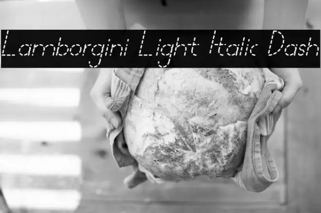 Lamborgini Light Italic Dash Font examples