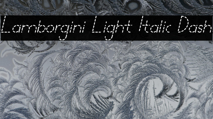 Lamborgini Light Italic Dash Example 3