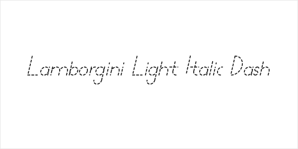 Lamborgini Light Italic Dash Logo