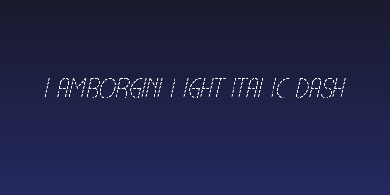 Lamborgini Light Italic Dash Social Header