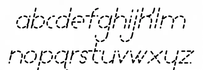Lamborgini Light Italic Dash Schriftart Kleinbuchstaben