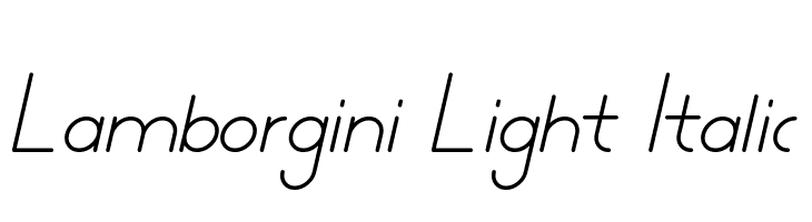 Lamborgini Light Italic  Fuentes Gratis Descargar