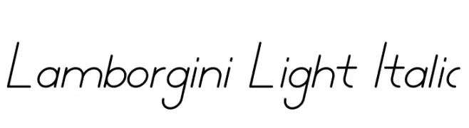 Lamborgini Light Italic  नि: शुल्क फ़ॉन्ट्स डाउनलोड