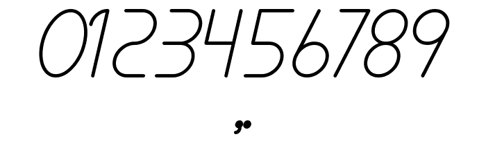 Lamborgini Light Italic Font OTHER CHARS