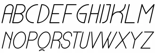 Lamborgini Light Italic Fonte MAIÚSCULAS