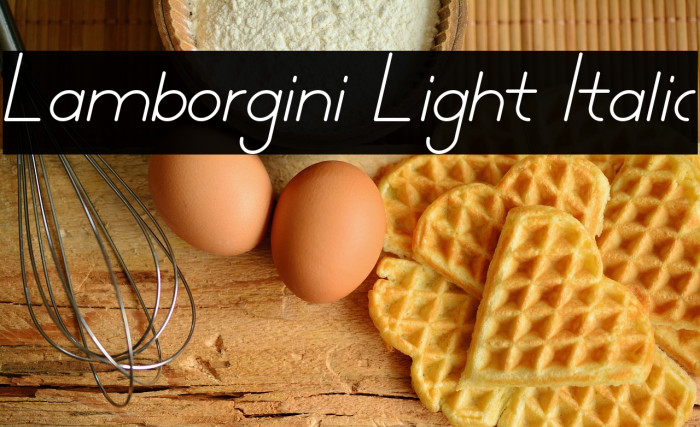 Lamborgini Light Italic Example 2