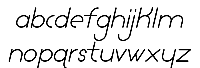 Lamborgini Light Italic Font LOWERCASE