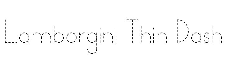 Lamborgini Thin Dash  font caratteri gratis