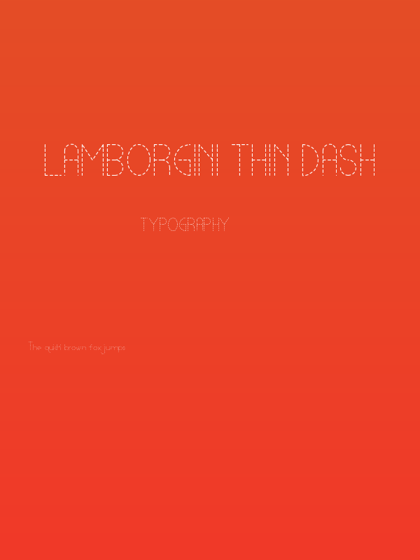 Lamborgini Thin Dash Poster
