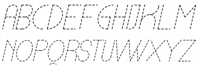 Lamborgini Thin Italic Dash फ़ॉन्ट अपरकेस