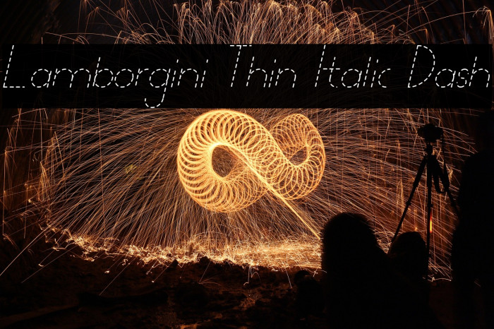 Lamborgini Thin Italic Dash Example 2