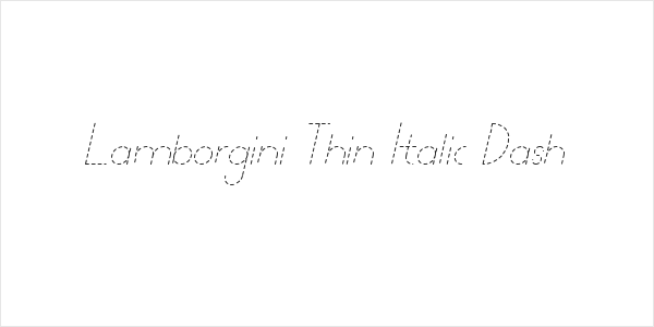 Lamborgini Thin Italic Dash Logo