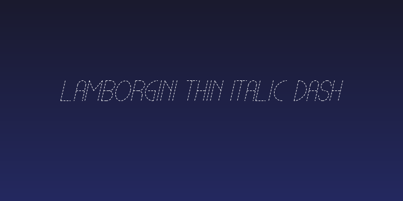 Lamborgini Thin Italic Dash Social Header