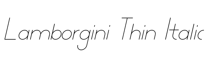 Lamborgini Thin Italic  免费字体下载