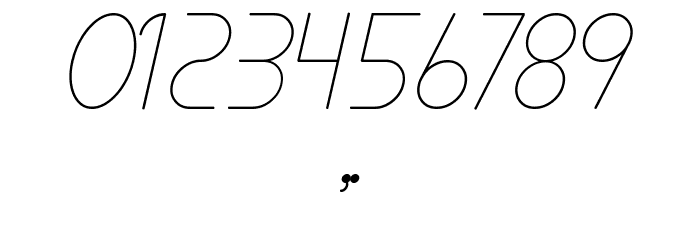 Lamborgini Thin Italic Font OTHER CHARS