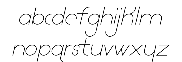 Lamborgini Thin Italic Font LOWERCASE