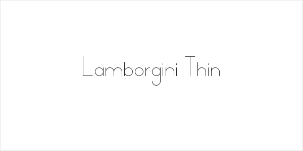Lamborgini Thin Logo