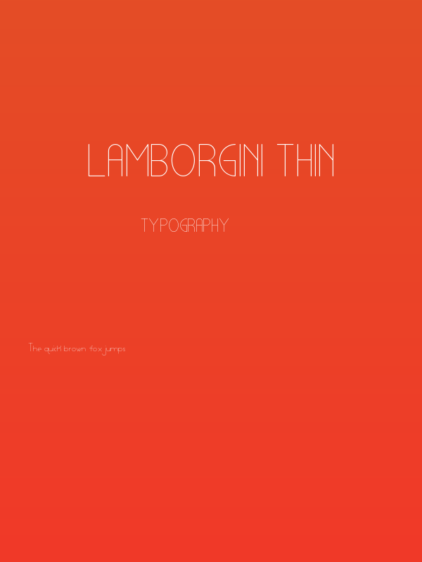Lamborgini Thin Poster