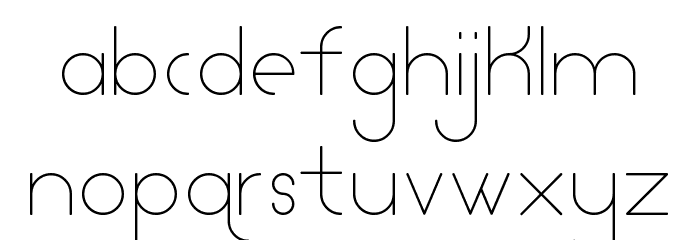Lamborgini Thin Font LOWERCASE