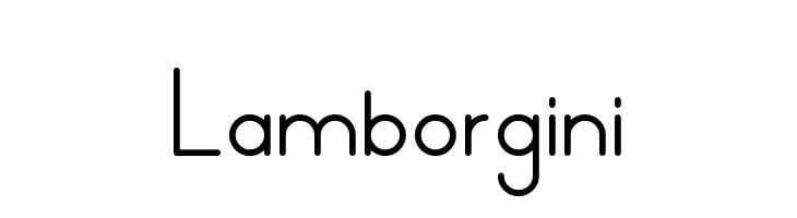 Lamborgini  免费字体下载