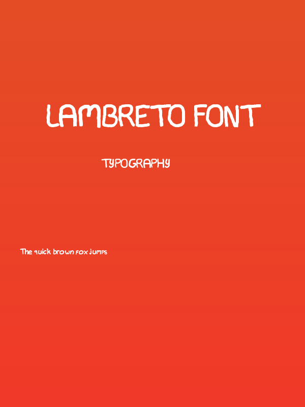 Lambreto Font Poster