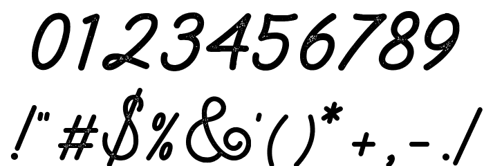 Lambretta Script Stamp Font OTHER CHARS