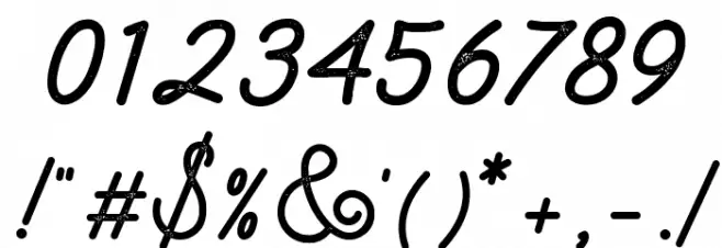 Lambretta Script Stamp Font OTHER CHARS