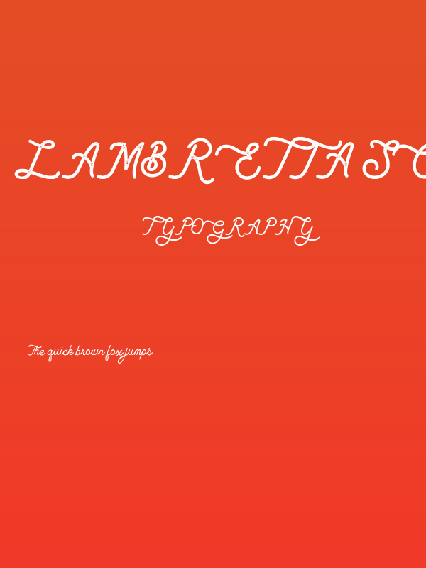 Lambretta Script Stamp Poster