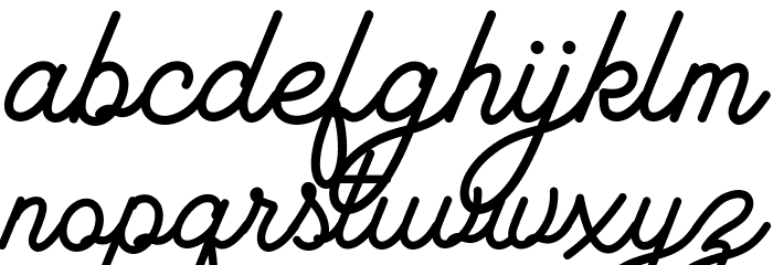 Lambretta Script Font LOWERCASE