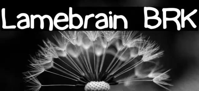 Lamebrain BRK Font examples