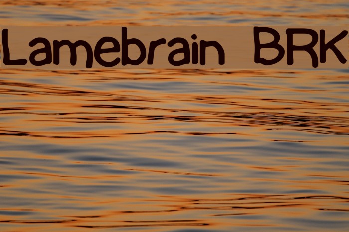 Lamebrain BRK Font examples