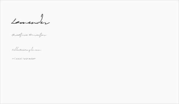 Lamender Business Card