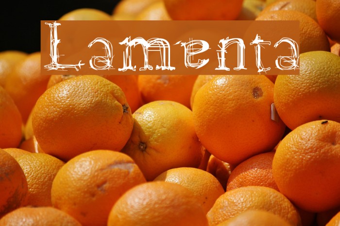 Lamenta Font examples