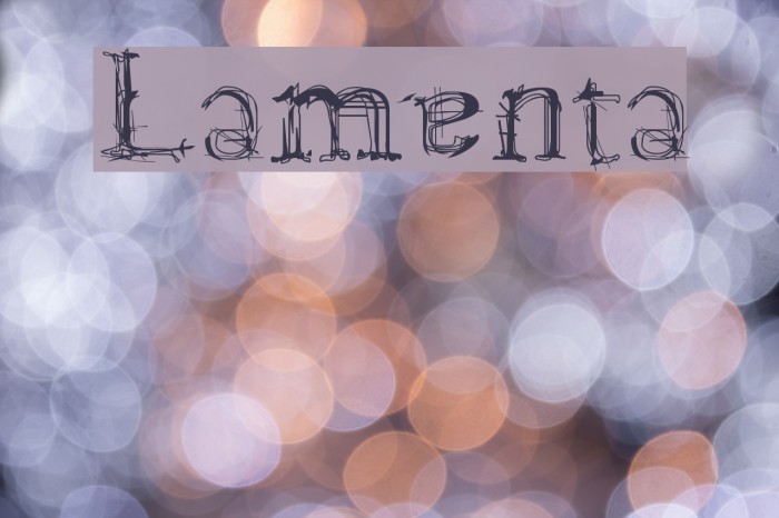 Lamenta Font examples